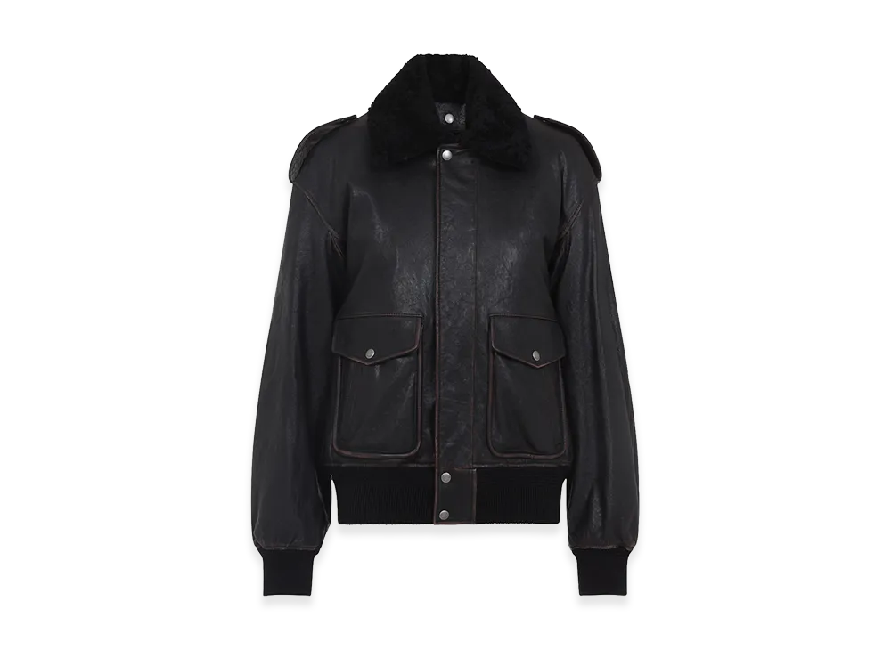 Saint Laurent Women's Lamb Leather Jacket "Black"