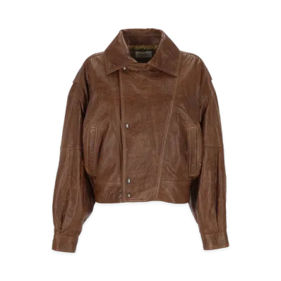 Saint Laurent Women's Jackets "Brown"