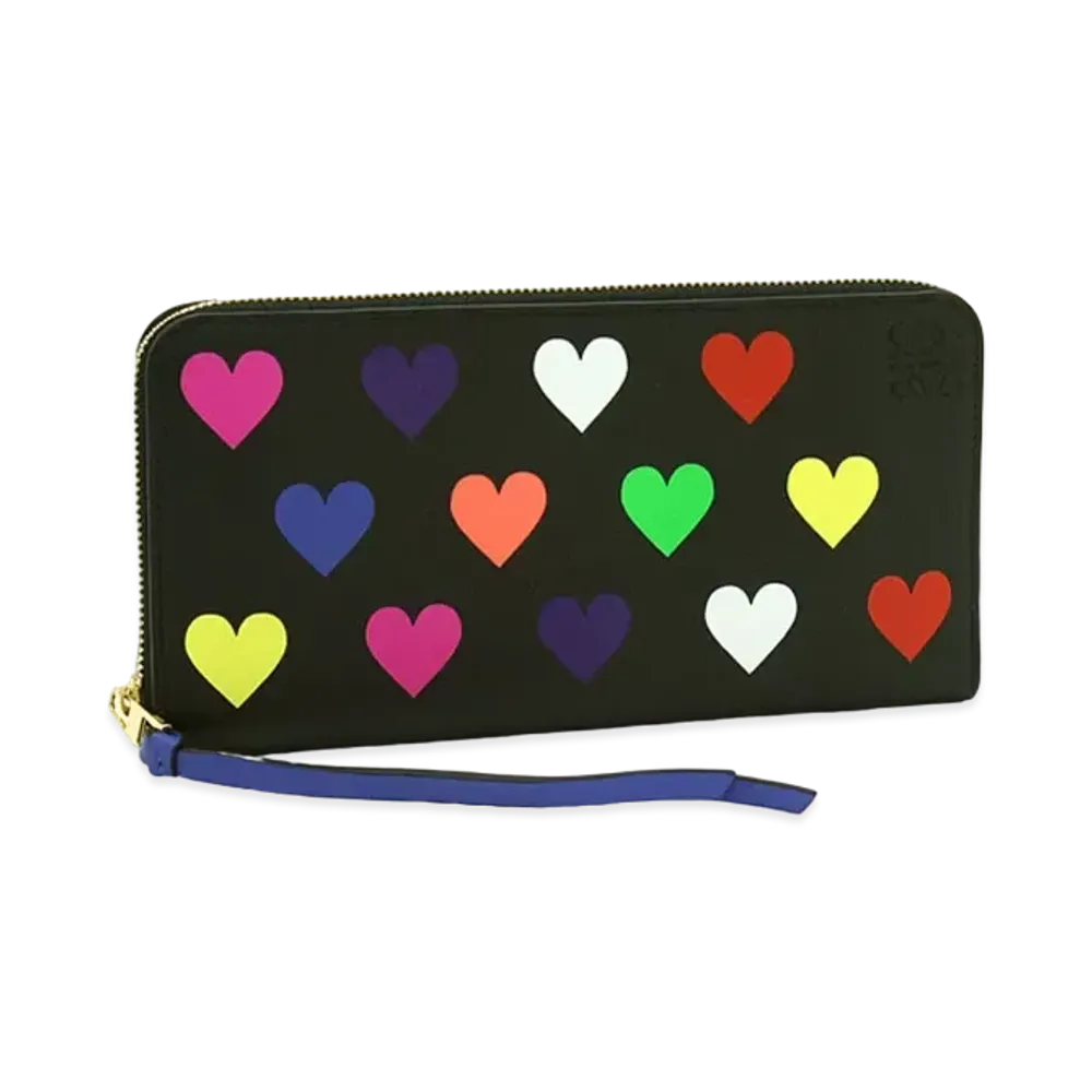 LOEWE Heart Zip Around Wallet ”Black”