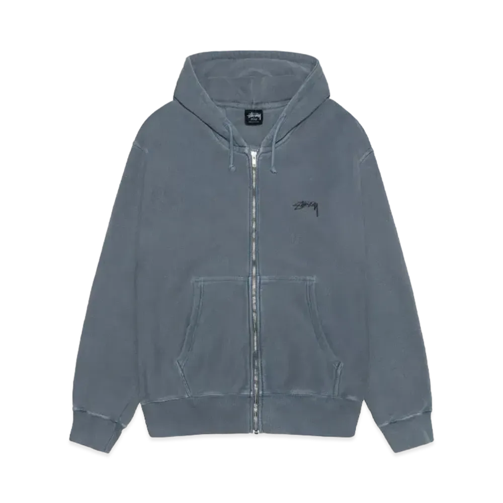 Stussy Smooth Stock Pigment Dyed Zip Hoodie "Navy" (FA24)