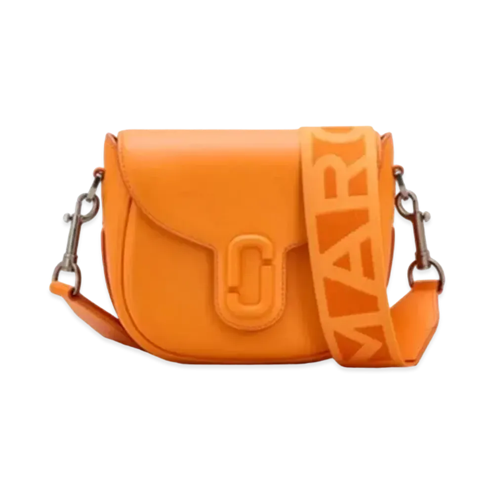 Marc Jacobs The Leather Covered J Marc Saddle Bag Small "Tangerine"