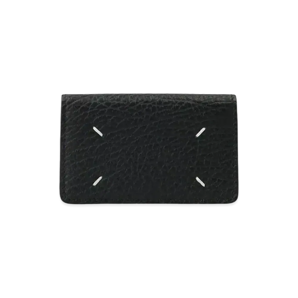 Maison Margiela Stitch Leather Flap Card Holder "Black"