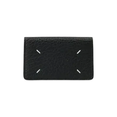 Maison Margiela Stitch Leather Flap Card Holder "Black"
