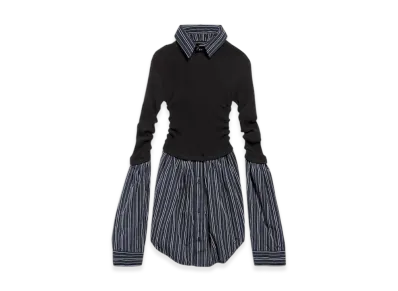 BALENCIAGA Women's Layered Sweater "Black"