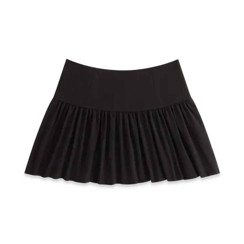 Kith Women's Riko Script Faille Mini Skirt "Black"