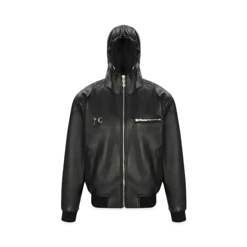 THUG CLUB Silm Rock Leather Jacket "Black"