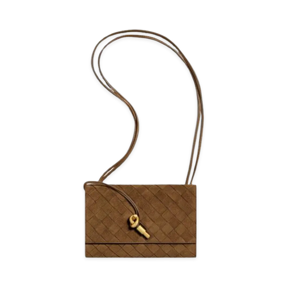 Bottega Veneta Women's Andiamo Pouch on Strap "Camel"