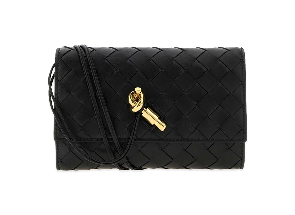 Bottega Veneta Women's Nappa Leather Andiamo Crossbody Bag "Black"