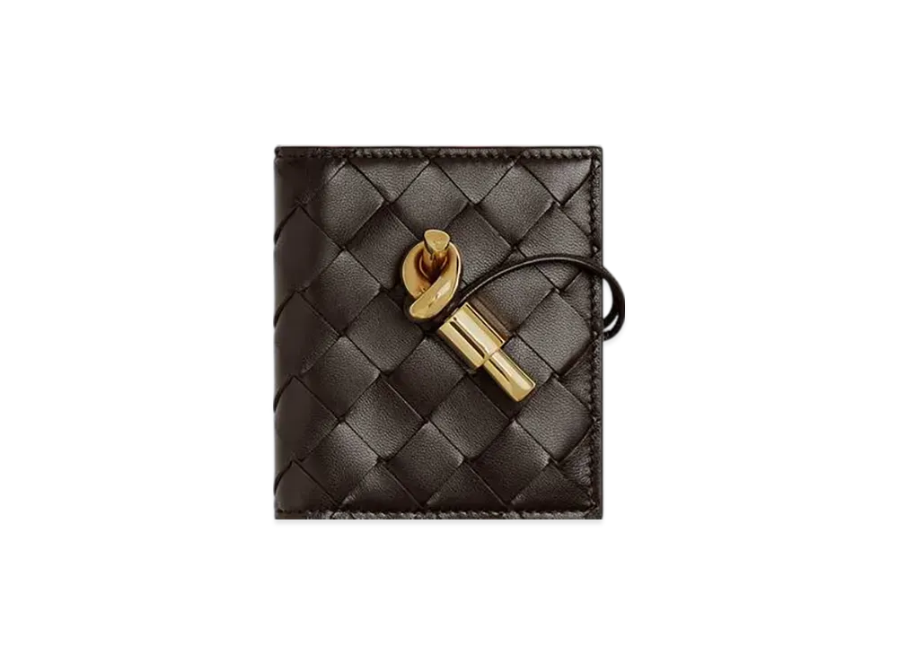 Bottega Veneta Andiamo Flap Card Case "Fondente"