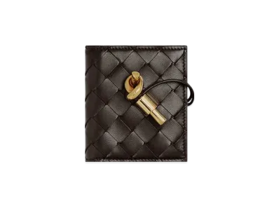 Bottega Veneta Andiamo Flap Card Case "Fondente"