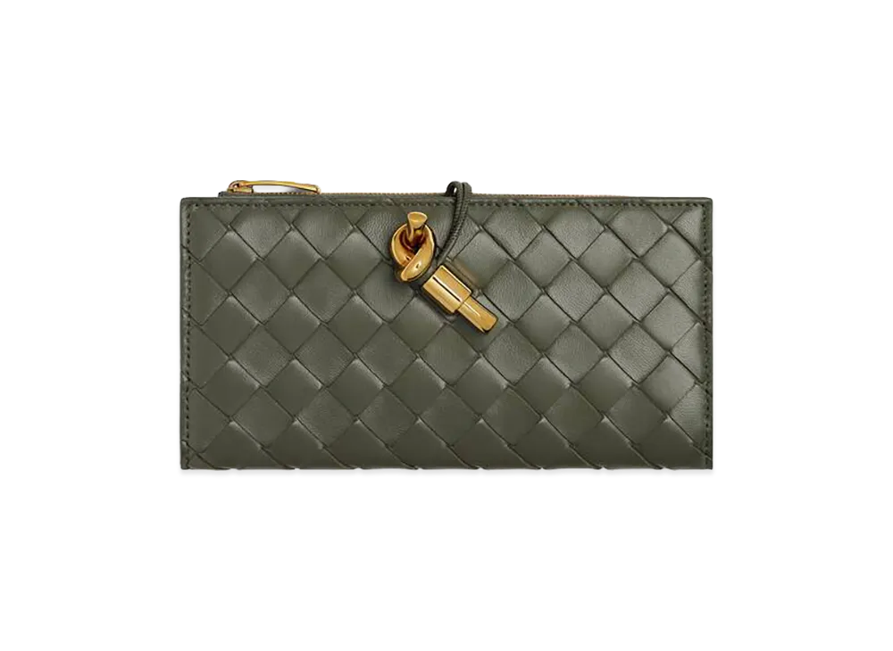 Bottega Veneta Andiamo Long Wallet "Pickle"