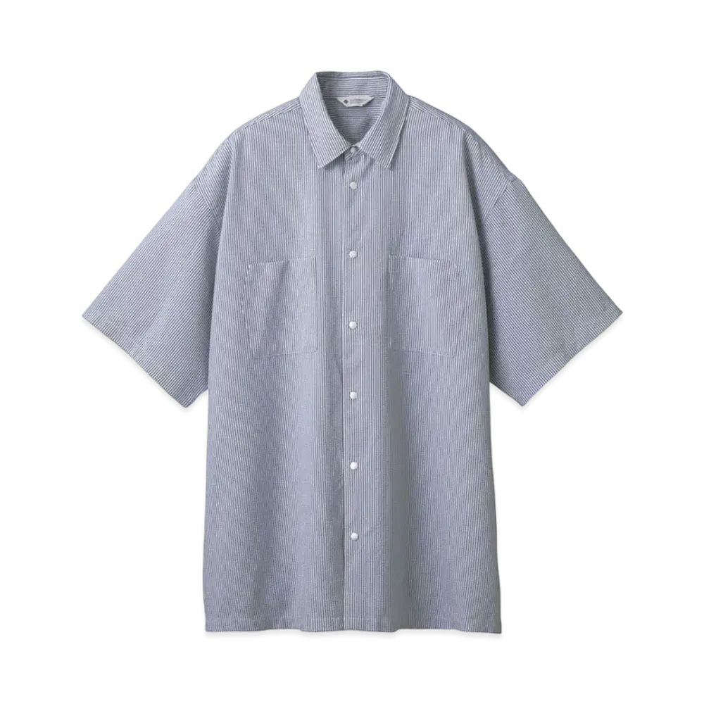 DESCENTE ALLTERRAIN 81 Sucker H/S Shirt "Navy Stripe"