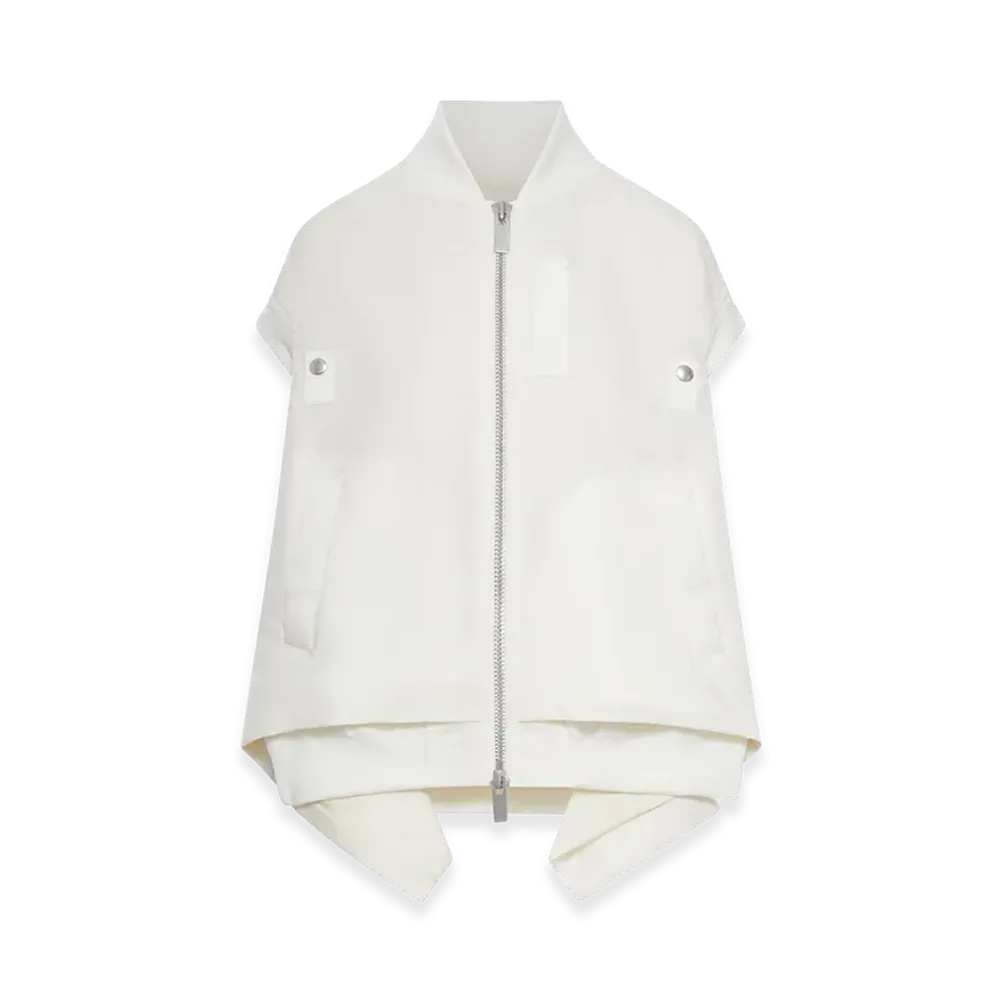 sacai Women's Nylon Twill Vest "White"