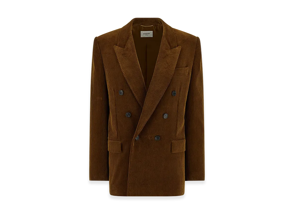 Saint Laurent Women's Corduroy Blazer "Brown"