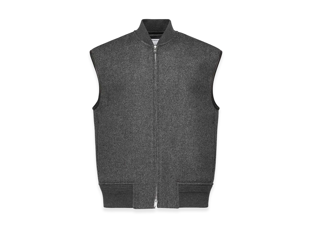 Bottega Veneta Wool Vest "Dark Grey"