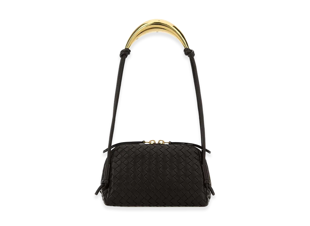 Bottega Veneta Women's Leather Concert Shoulder Bag "Dark Brown"