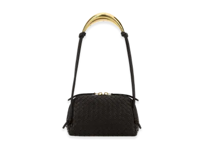 Bottega Veneta Women's Leather Concert Shoulder Bag "Dark Brown"