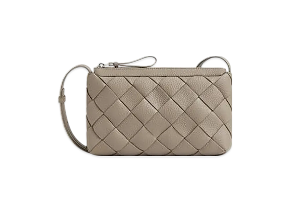 Bottega Veneta Diago Zipped Messenger "Limestone"