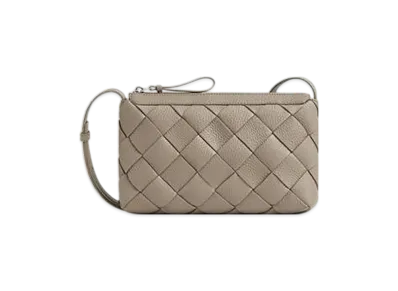Bottega Veneta Diago Zipped Messenger "Limestone"