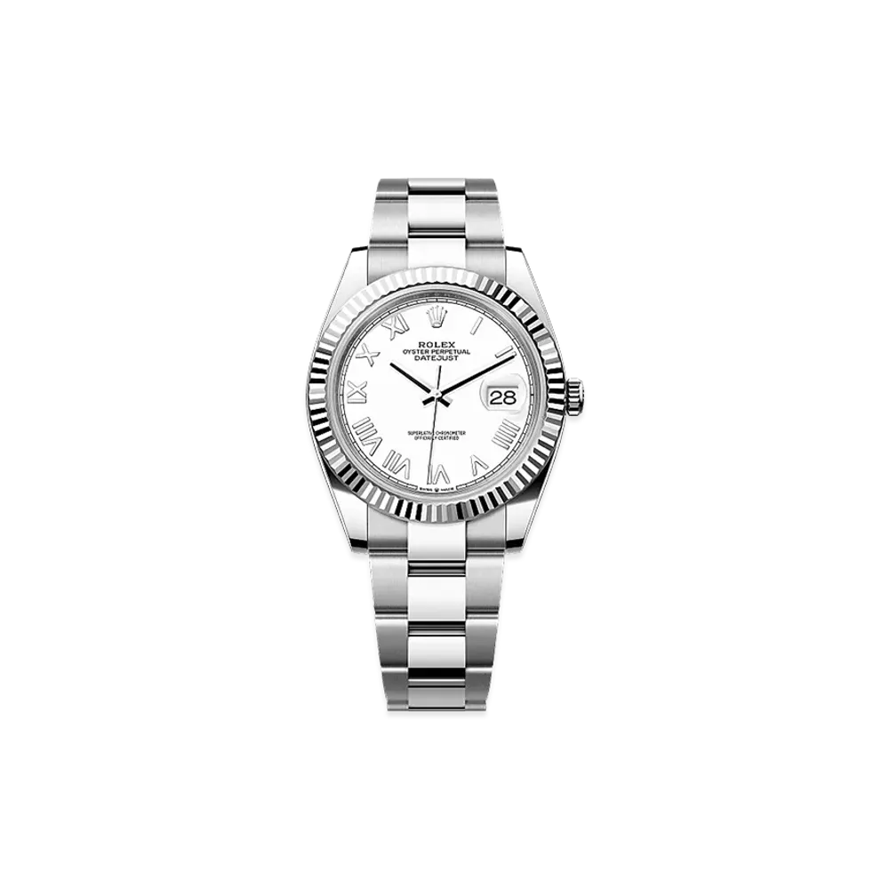 ROLEX Datejust 41 Oystersteel & White Gold "White"