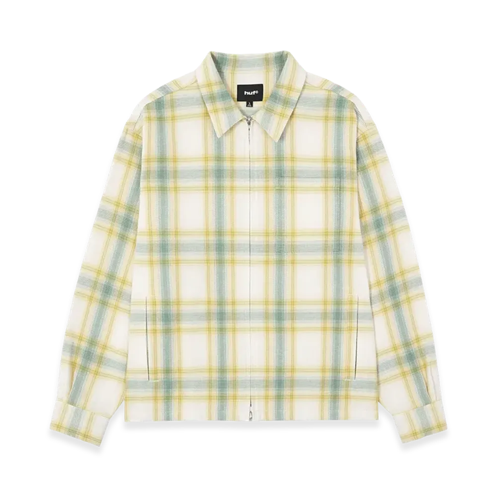 HUF 89 Outline Plaid Zip Shirt "Mist"