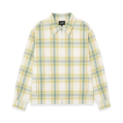 HUF 89 Outline Plaid Zip Shirt "Mist"