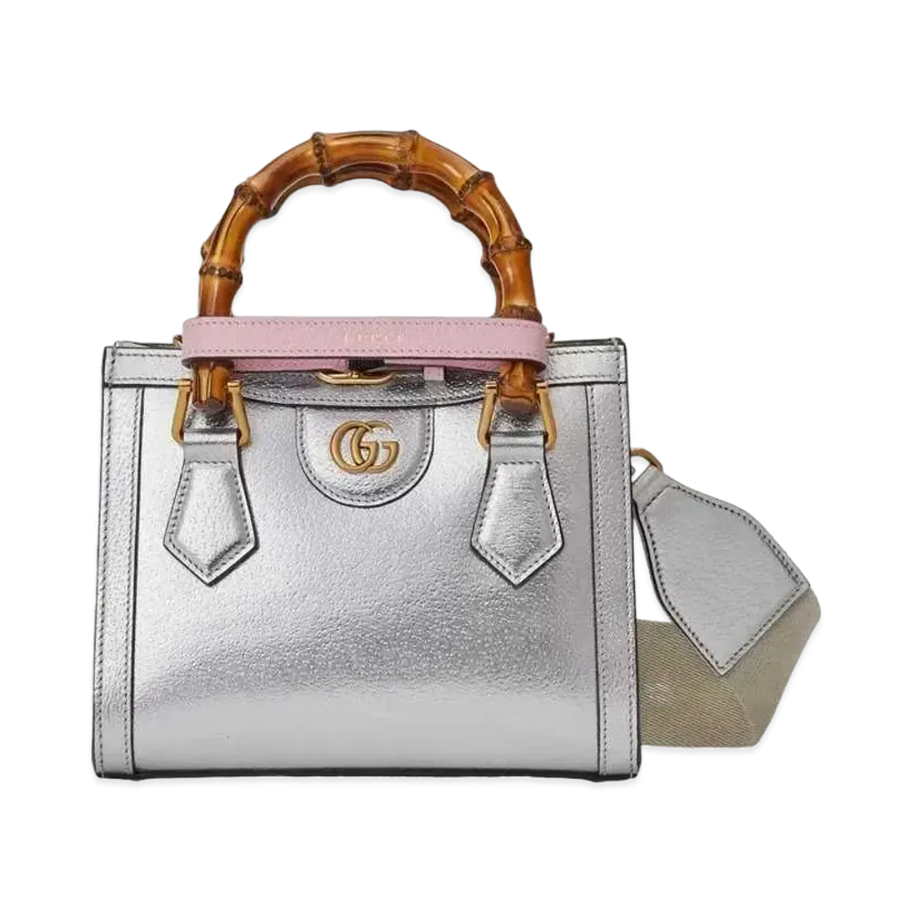 GUCCI Gucci Diana Mini Tote Bag "Silver"