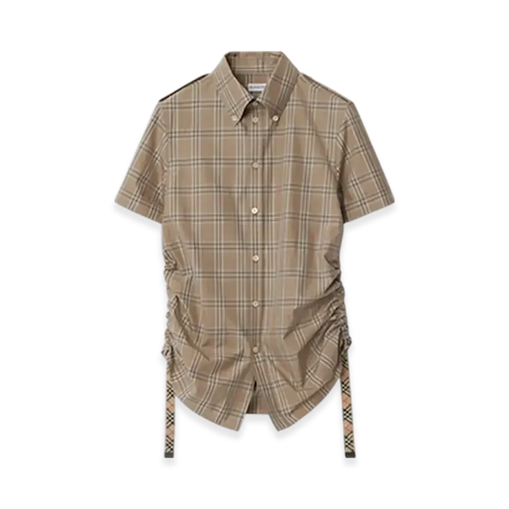 Burberry Check Cotton Shirt "Mauve Grey"