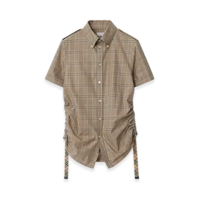 Burberry Check Cotton Shirt "Mauve Grey"