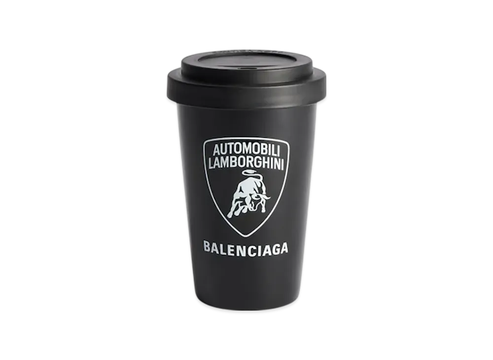 BALENCIAGA Automobili Lamborghini Travel Mug "Black/White"