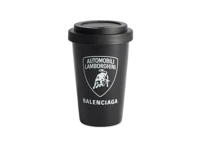 BALENCIAGA Automobili Lamborghini Travel Mug "Black/White"