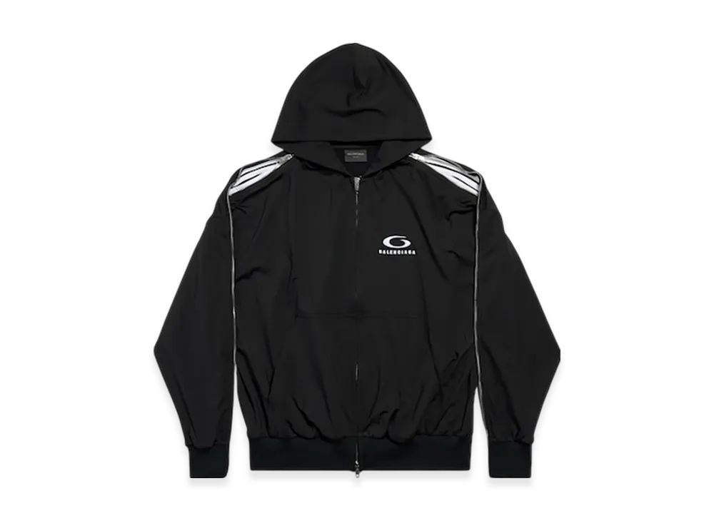 BALENCIAGA Loop Sports Icon Zip Up Hoodie "Black"