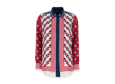 GUCCI Women's Printed Silk Shirt "Printed"