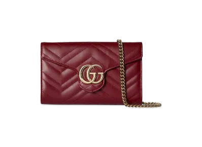 GUCCI Women's 'GG Marmont' Wallet On Chain "Red"