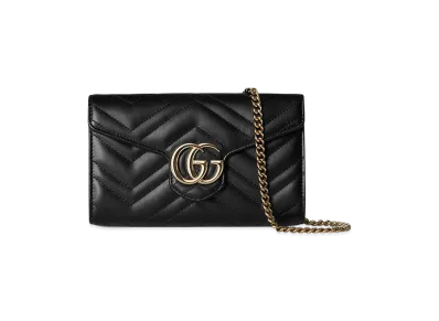 GUCCI Women's 'GG Marmont' Wallet On Chain "Black"