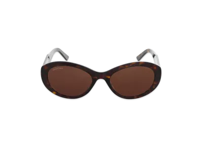 BALENCIAGA Flat Oval Sunglasses "Chocolate Brown"