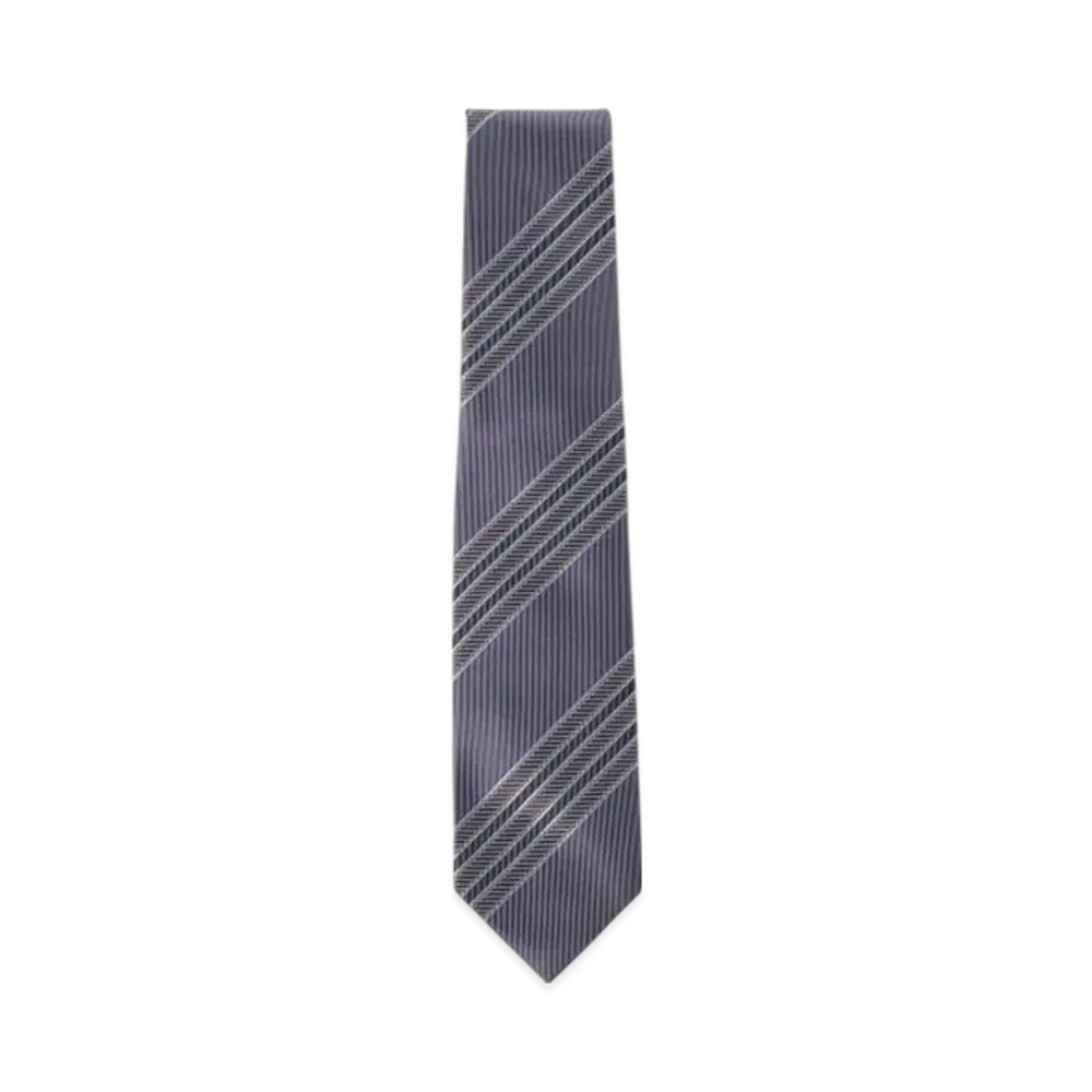 BEAMS Silk Striped Tie "Lavender"