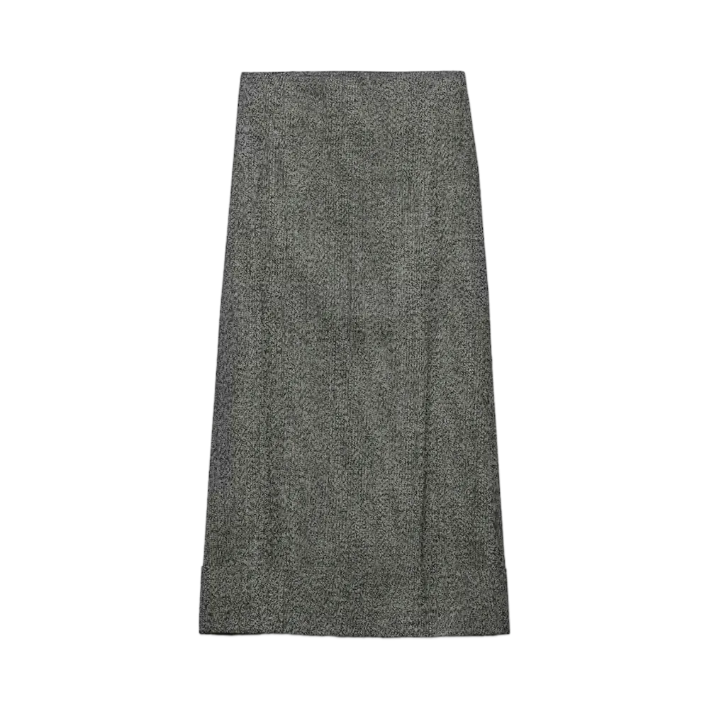 PRADA Women's Mouline Maxi-Skirt "Black"