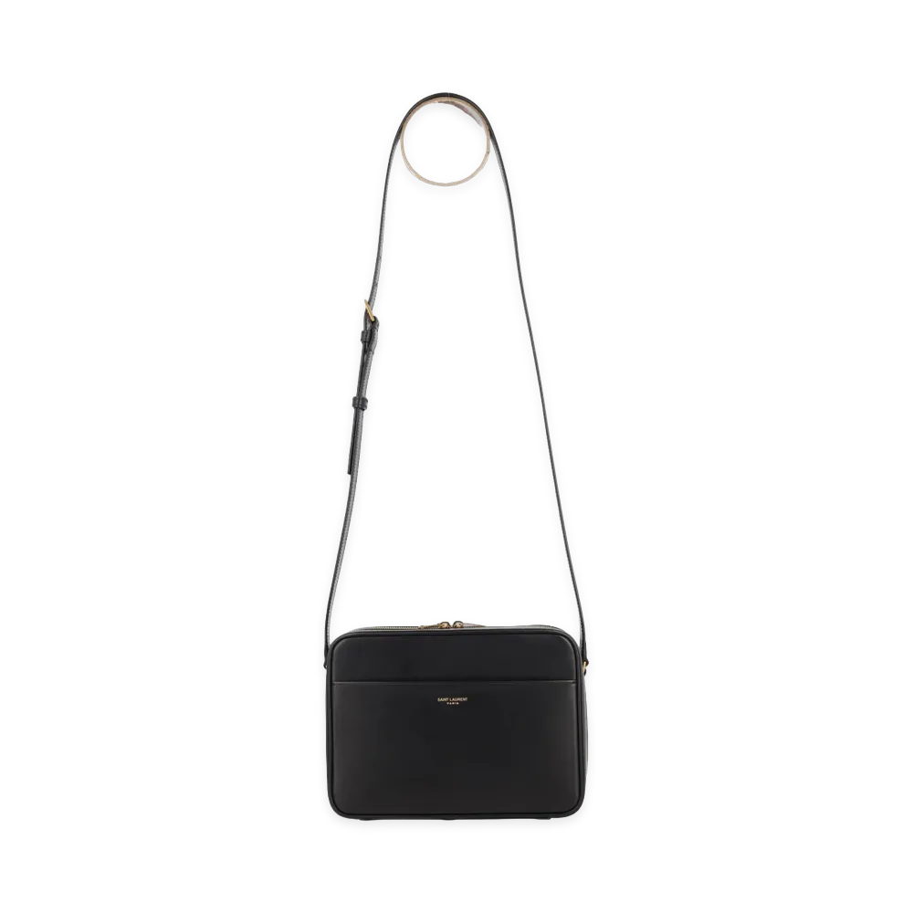 Saint Laurent Camera Bag in Pelle Liscia "Black"