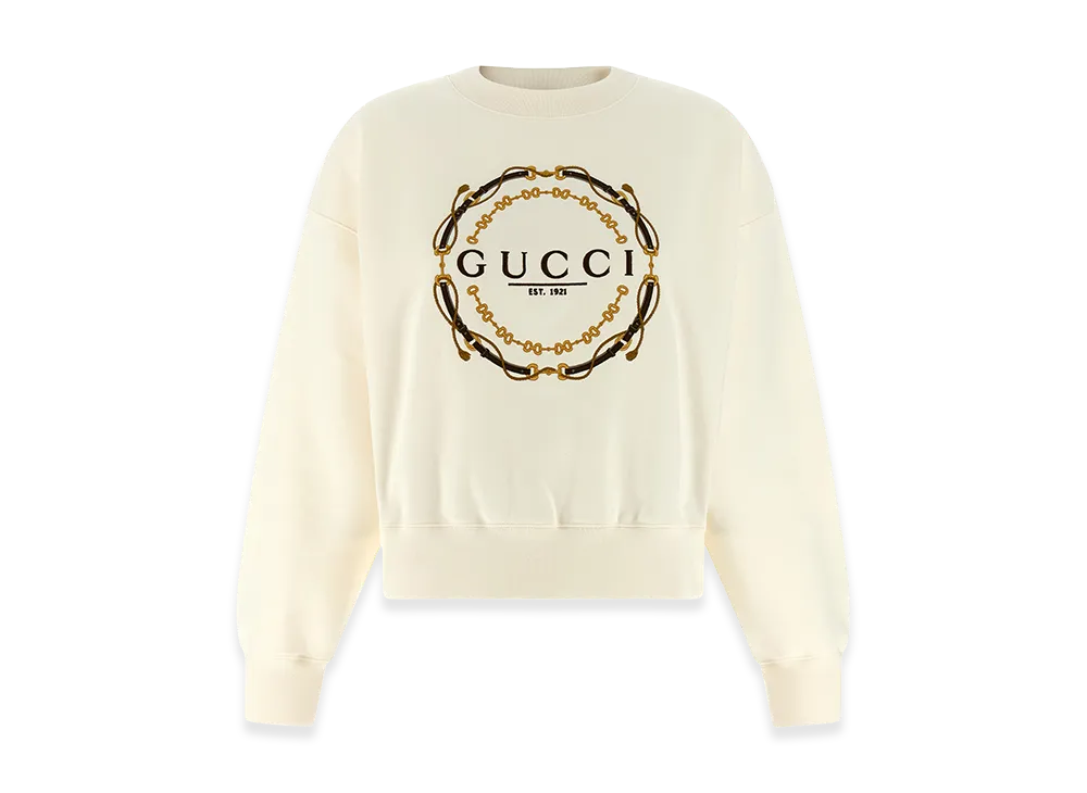 GUCCI Women's Embroidery Sweatshirt "White"