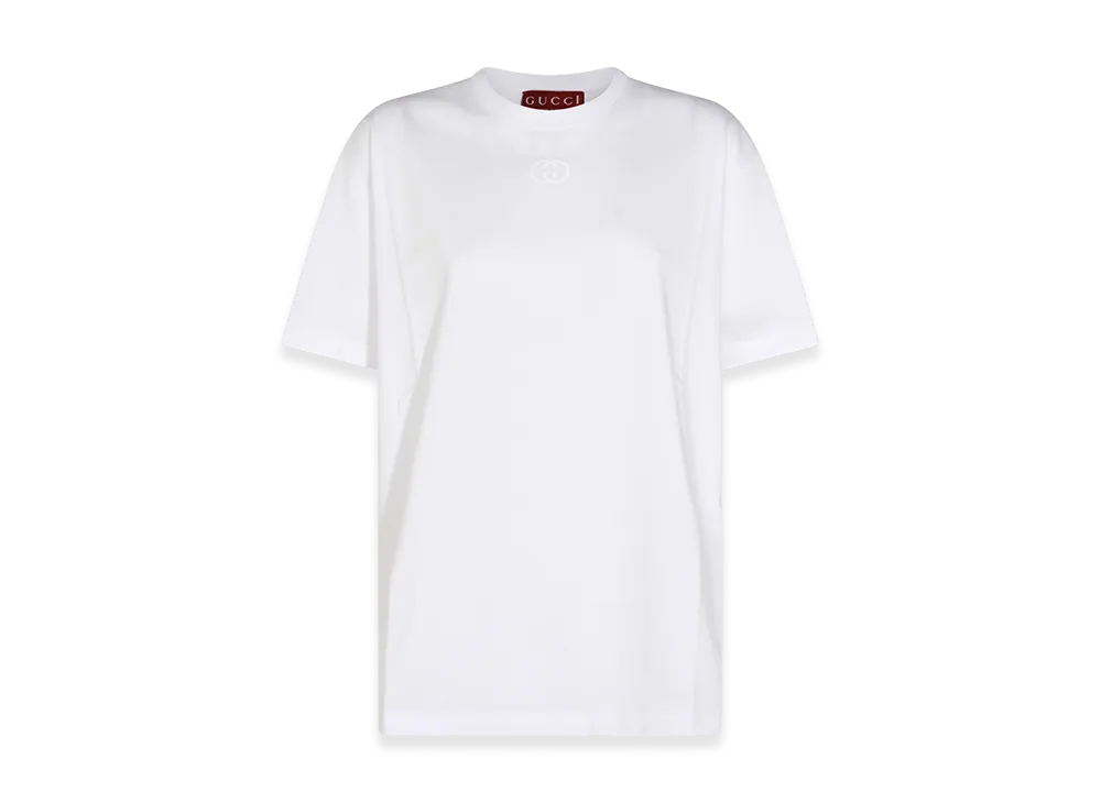 GUCCI Women's 'Incrocio GG' T-Shirt "White"