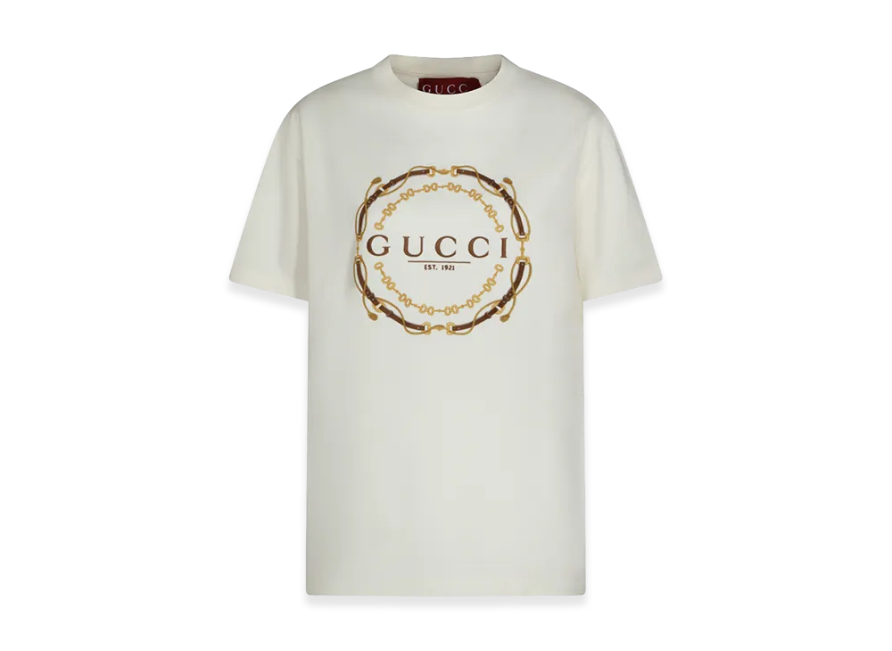 グッチ グッチロゴ ウォッシュドオーバーサイズ Tシャツ ”ホワイト