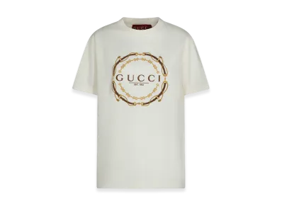 グッチ グッチロゴ ウォッシュドオーバーサイズ Tシャツ ”ホワイト グッチ グッチロゴ ウォッシュドオーバーサイズ Tシャツ ”ホワイト