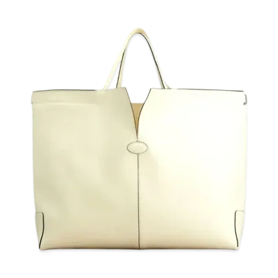 TOD'S Di Bag Folio in Leather Maxi "Yellow"