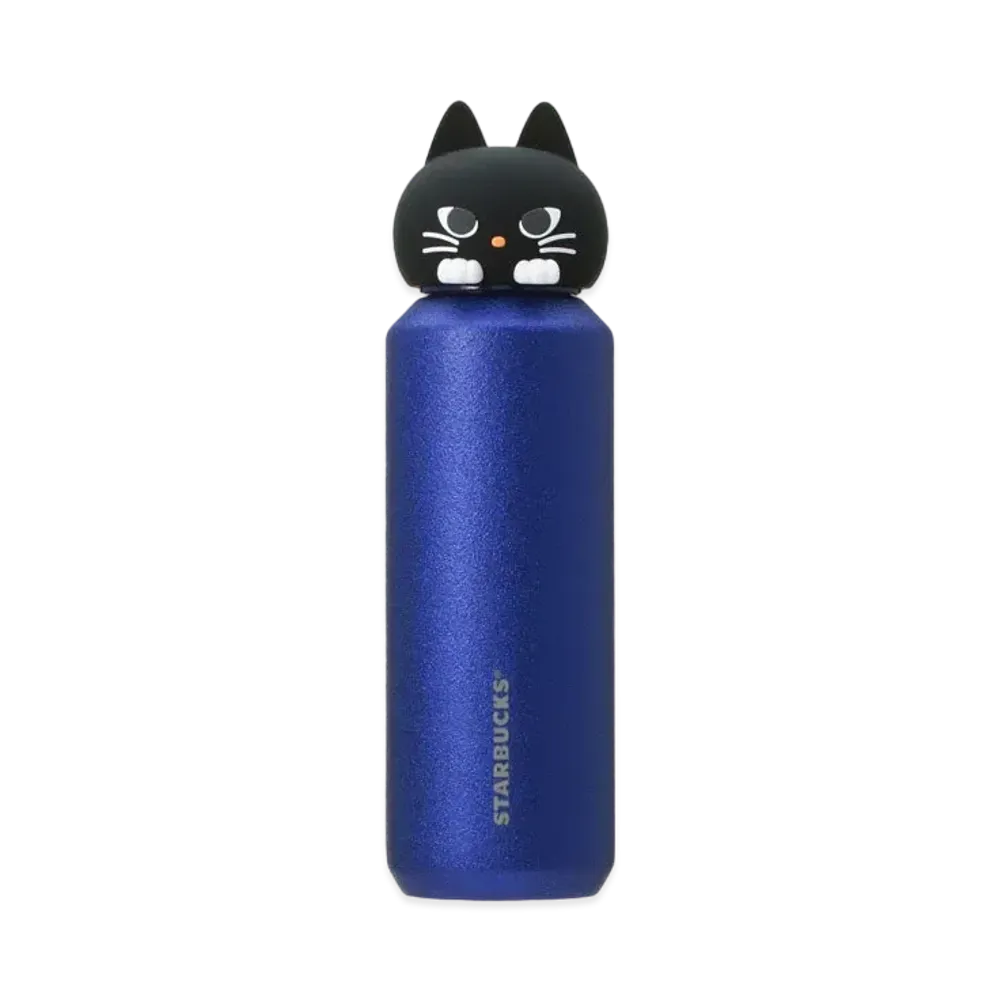 STARBUCKS Halloween 2024 Stainless Steel Bottle Witch Cat 473ml "Navy"