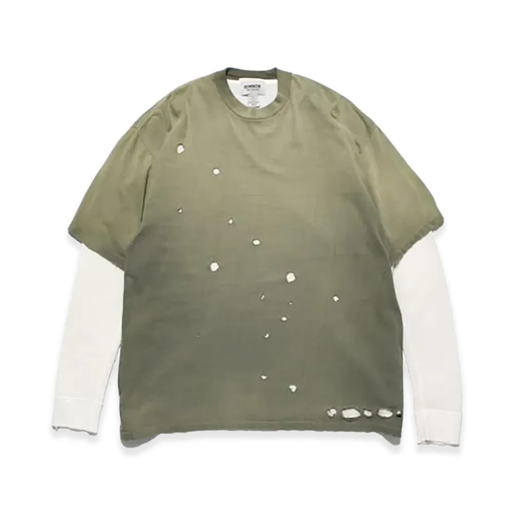 BEAMS x BOW WOW Thermal Layered T-Shirt "Green"