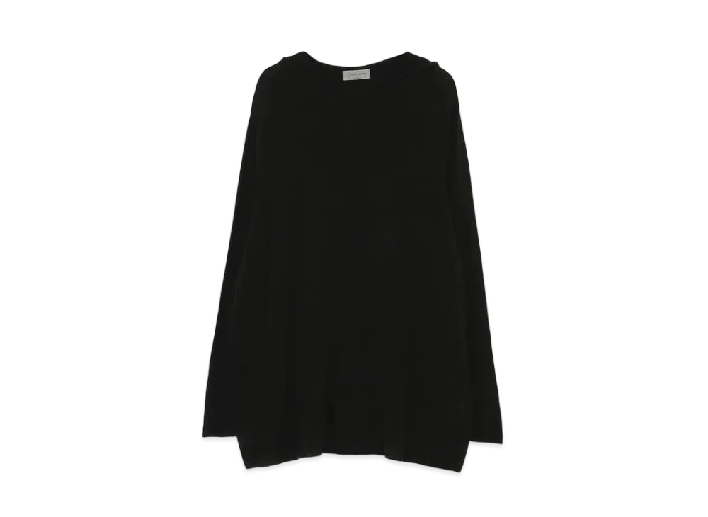 Yohji Yamamoto Pour Homme 12G SIDE SEAMLESS HOODY "Black"