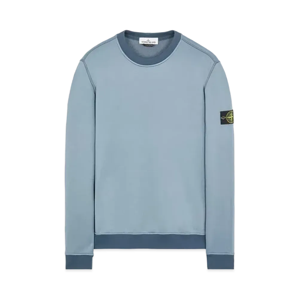 Stone Island 63547 COTTON NYLON FLEECE "Pastel Blue"