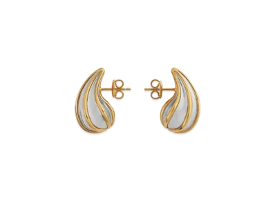 Bottega Veneta Mini Drop Earrings "Silver/Yellow Gold"