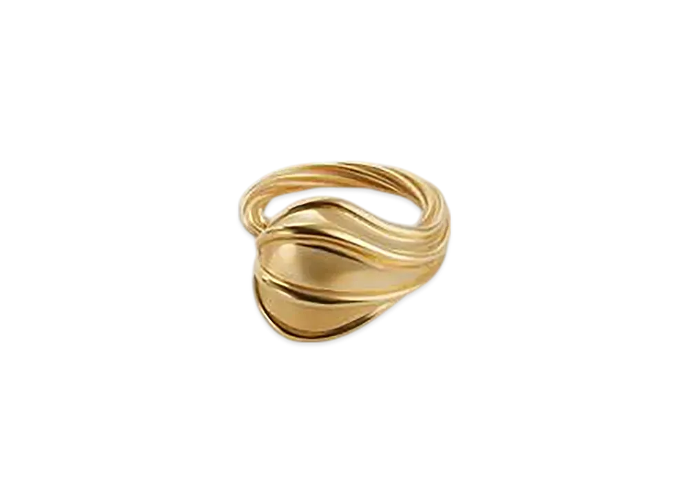 Bottega Veneta Drop Ring "Yellow Gold"